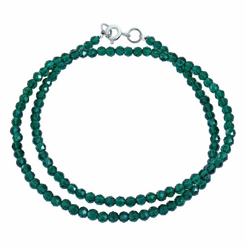 Бусы Фабрика Ф, серебро, 925 проба, родирование, шпинель, длина 50 см., золотой