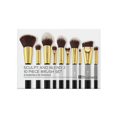 Набор кистей BH Cosmetics - Sculpt and Blend 10 Piece Brush Set 2 кисть для растушевки теней и консилера большая provoc blending brush e804s 1 шт