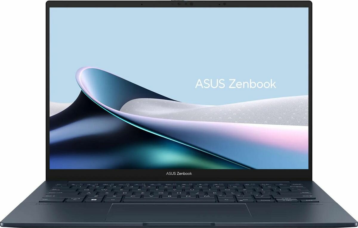 Ноутбук ASUS Zenbook 14 OLED UX3405MA-QD992 14", OLED, Intel Core Ultra 9 185H 2.3ГГц, 16-ядерный, 16ГБ LPDDR5x, 512ГБ SSD, Intel Arc, без операционной системы, синий 90NB11R1-M01SU0