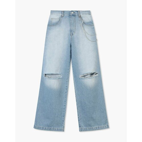 Джинсы Gloria Jeans, размер 7-8л/128, голубой джинсы gloria jeans размер 7 8л 128 черный