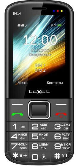 Телефон мобильный (TEXET TM-B414 Black)