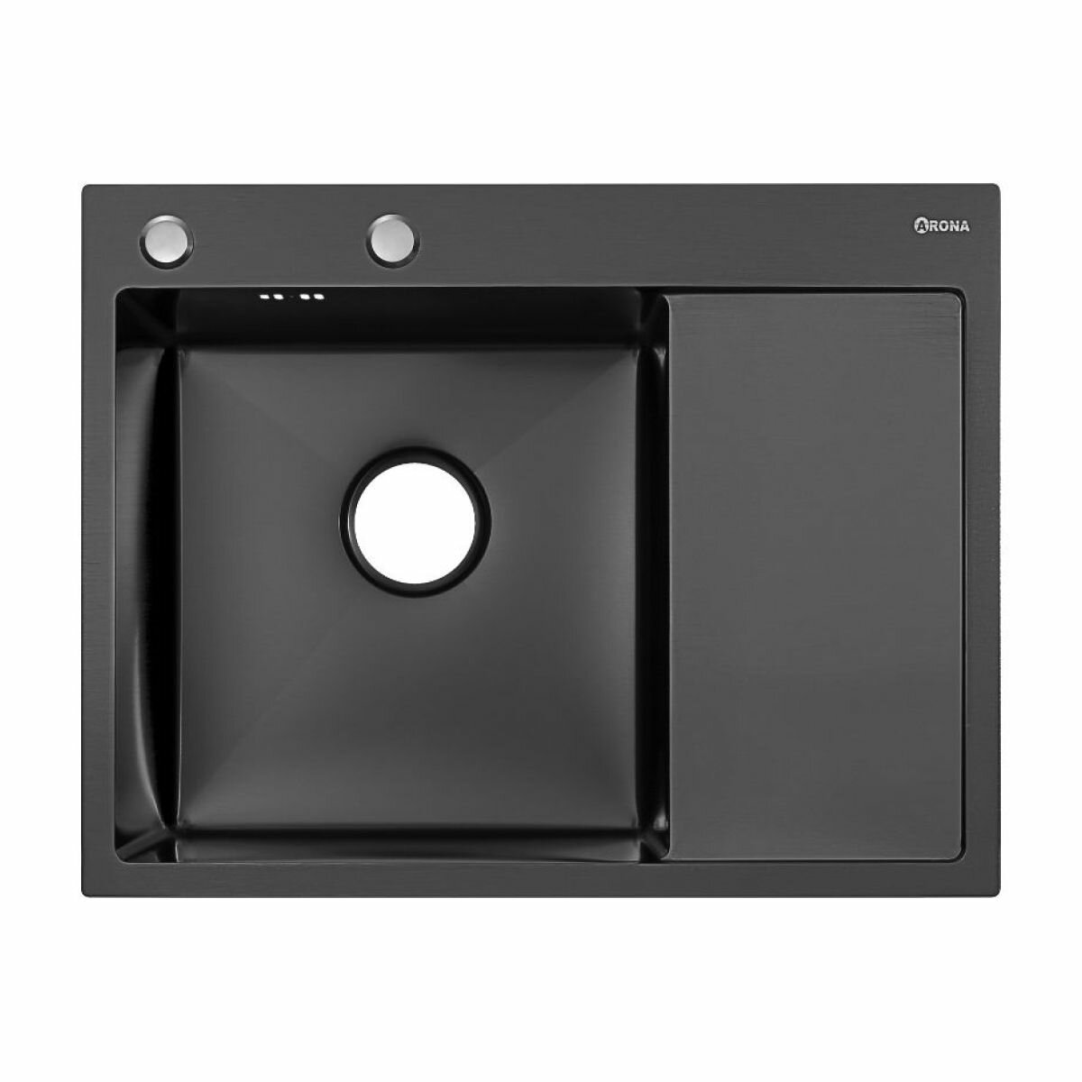 Кухонная мойка из нержавеющей стали 650*505 L BLACK PVD - фотография № 1