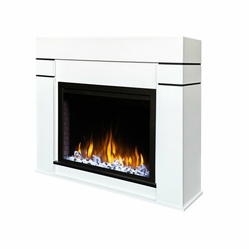 Электрокамин RealFlame Alta WT c Saphir-S 25.5, звуковая имитация электрокамин realflame alta wt c kendal 24 звуковая имитация