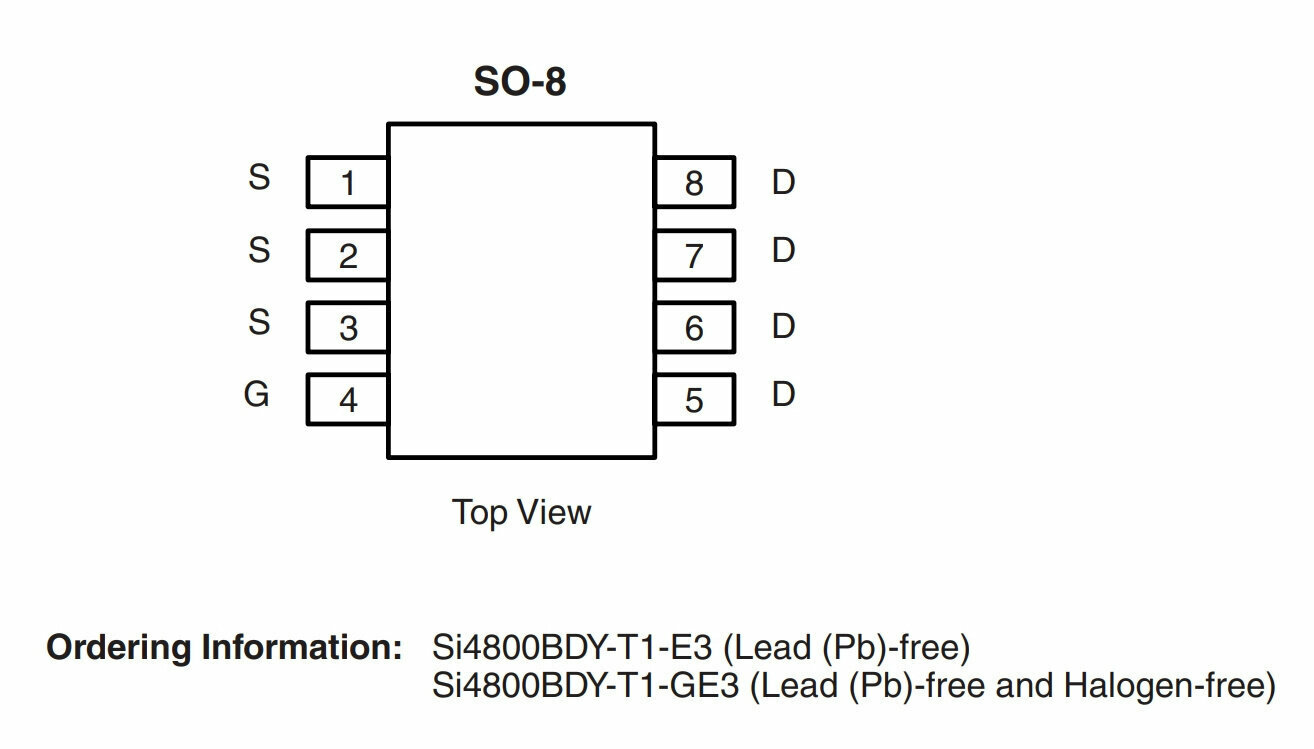 Микросхема SI4800BDY N-Channel MOSFET 30V 9A SO-8