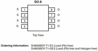 Микросхема SI4800BDY N-Channel MOSFET 30V 9A SO-8