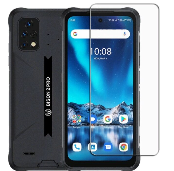 Закаленное стекло MyPads для UMIDIGI Bison 2 Pro / UMIDIGI Bison 2 (на плоскую поверхность экрана, не закрывает края экрана на 2-3мм), с олеофобным.