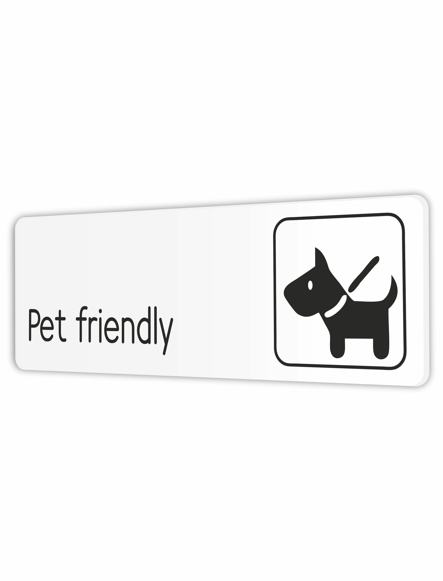 Табличка Pet friendly можно с животными в кафе, ресторан, офис, магазин 30х10см с двусторонним скотчем