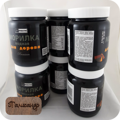 Морилка водная для дерева Premium К покрытия 6 шт по 550 г цвет палисандр 1650₽