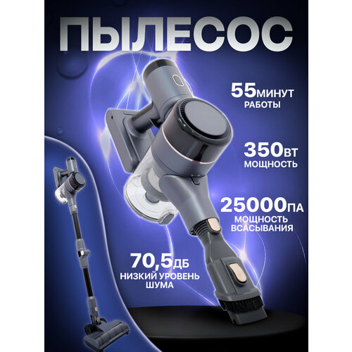 Беспроводной Пылесос вертикальный с подсветкой ручной с контейнером для уборки дома офиса с защитой от перегрева350ВТ 19999₽