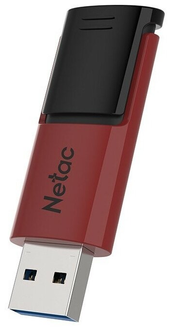 Флешка Netac U182, 64 ГБ, USB 3.0, красный/черный (NT03U182N-064G-32RE) — фото 1