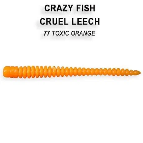 Силиконовая приманка мягкая съедобная Crazy Fish Cruel Leech 2.2