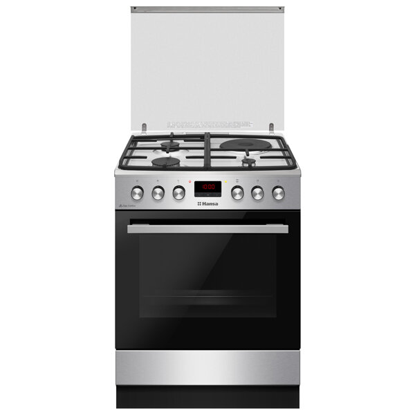 Комбинированная плита Hansa "FCMX68243", газовая, электрическая, 4 конфорки, 65л