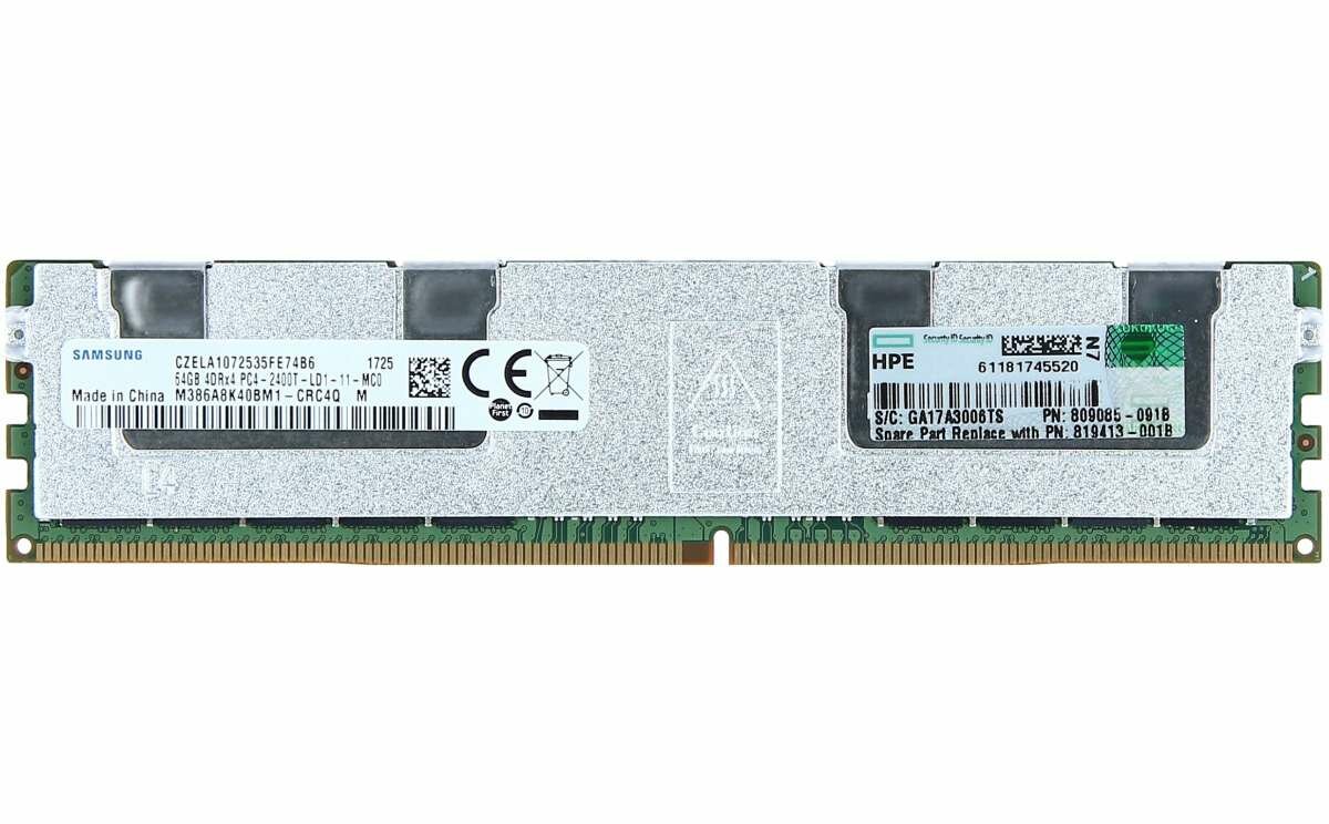 Память 805358-B21 HPE 64GB (1x64GB) 4Rx4 PC4-2400T-L DDR4 Load Reg
