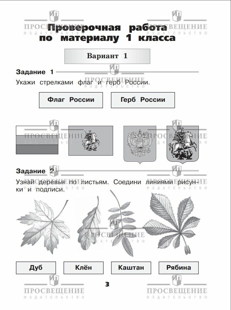 Проверочные Работы. Окружающий мир 2 Класс. ФГОС. Просвещение. — фото 1