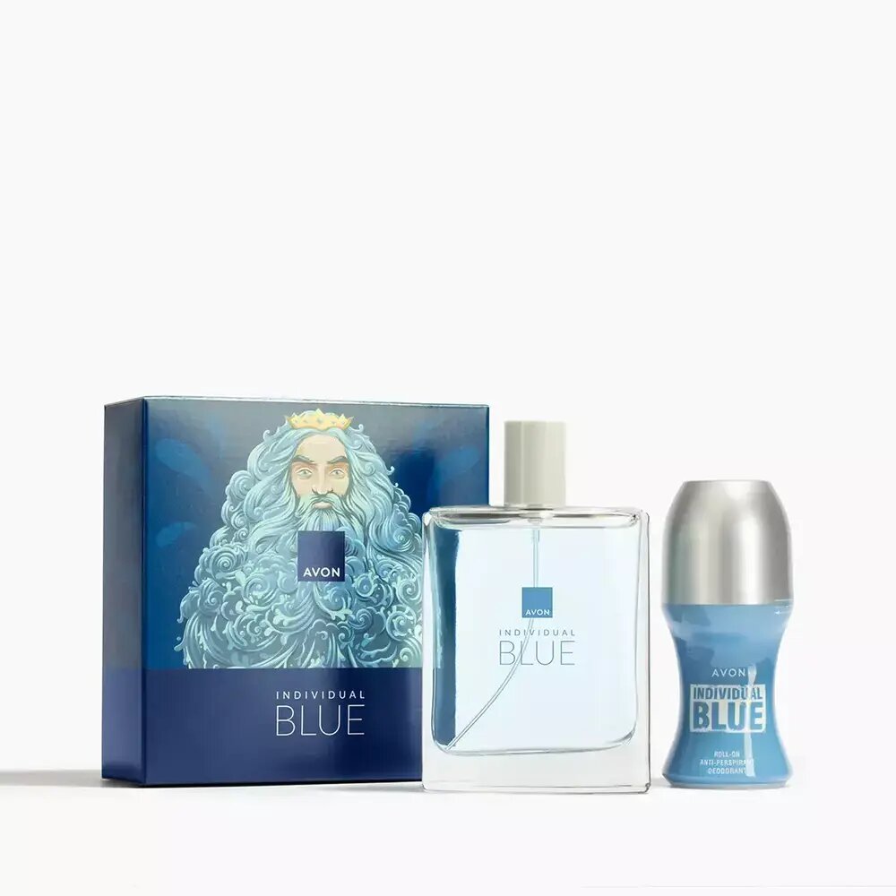 AVON Парфюмерно-косметический набор "Individual Blue для него" в подарочной упаковке