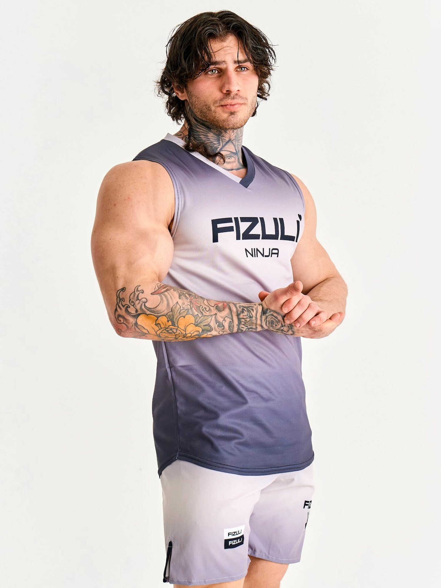 Майка спортивная FIZULI V-NECK, 1 шт., размер L, металлик — фото 1