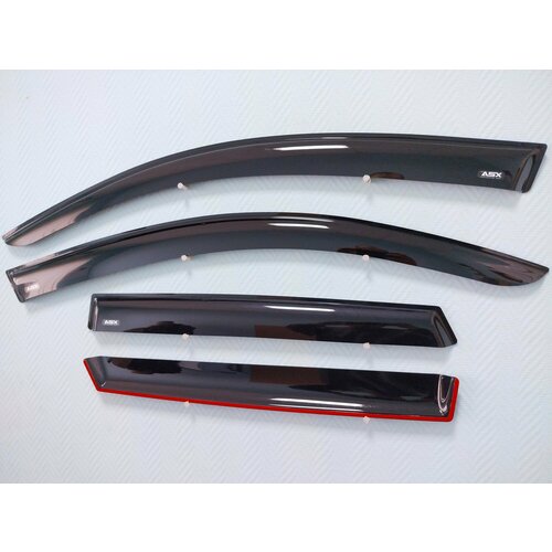 Дефлекторы окон Mitsubishi ASX с 2010 по 2021, к-т 4 шт, скотч 3M