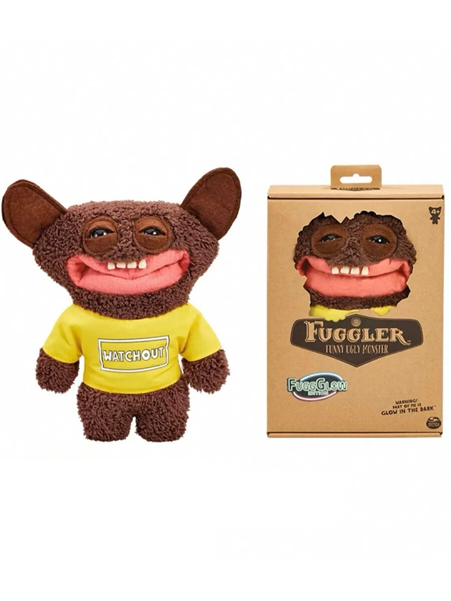 Мягкая игрушка Spin Master Fuggler Funny Ugly Monster Fuggglow Grin Grin / Забавный Уродливый монстр, Грин Грин