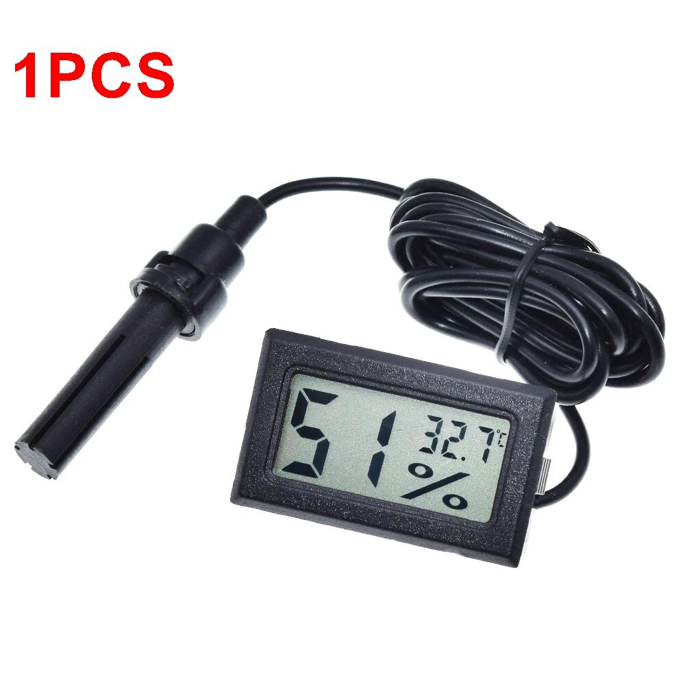TZT Mini LCD Digital Thermometer Hygrometer 1PCS Black