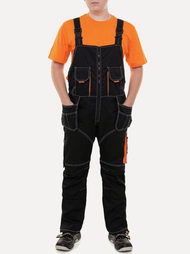 Изображение товара Полукомбинезон рабочий Рондо, мужской, черный, Б, размер 52-54, рост 182-188, летний, плотная ткань