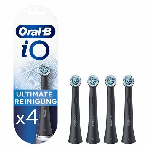 Набор насадок для ирригатора и электрической щетки Oral-B iO Ultimate Clean, 4 штуки, черный насадка для электрической зубной щетки oral b io ultimate clean black 4шт iorbcb 4