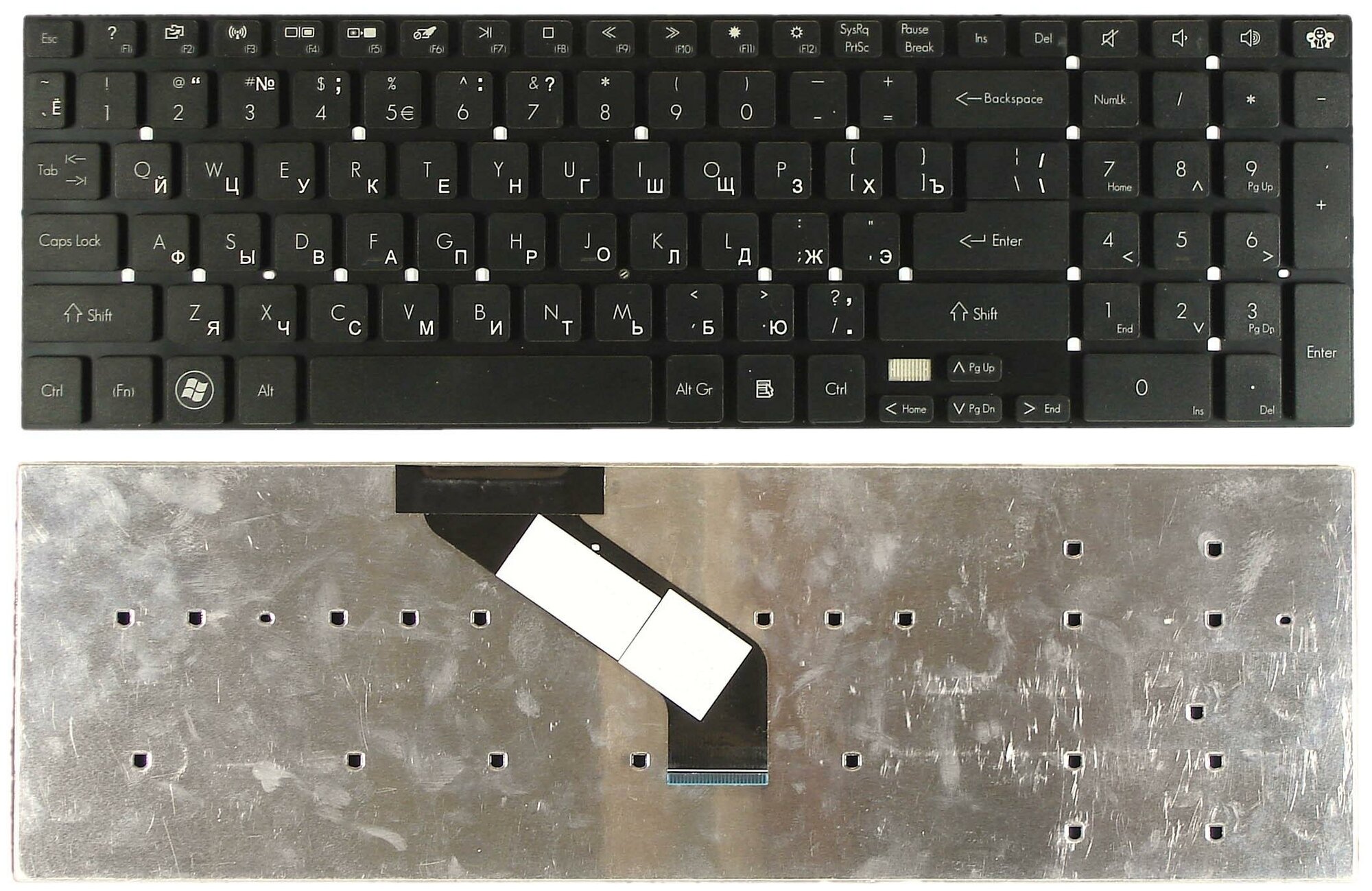 Клавиатура для ноутбука Gateway NV55S NV57H NV75S NV77H черная