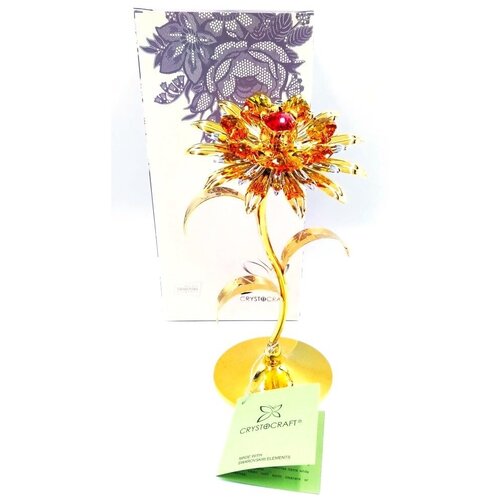 Сувенир статуэтка фигурка CRYSTOCRAFT Семицветик 19см, миниатюра CRYSTOCRAFT Семицветик, подарок - сувенир Семицветик, статуэтка Семицветик с кристалом, статуэтка для интерьера Семицветик, статуэтка в подарок.