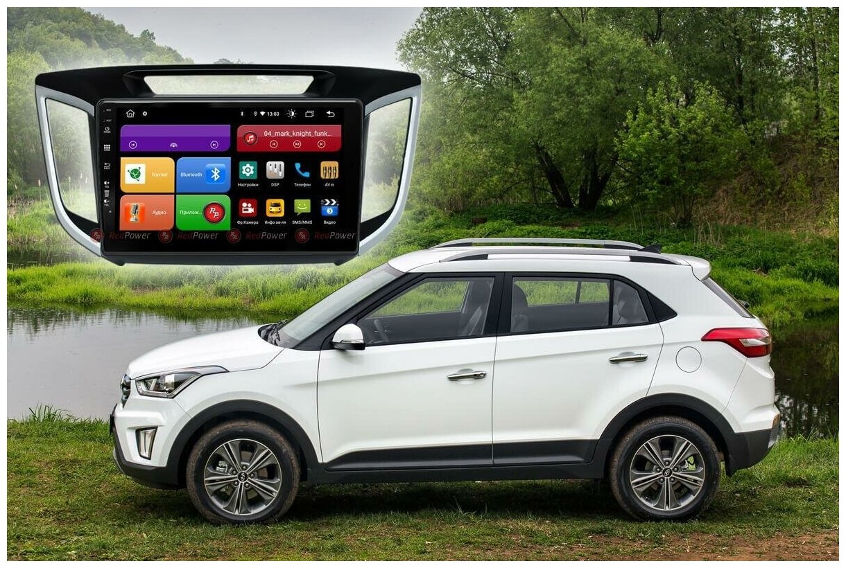 Штатная магнитола для Hyundai Creta RedPower 61025 Android 10, память 4Gb+64Gb, 4G, звуковой DSP процессор с 30 полосным эквалайзером