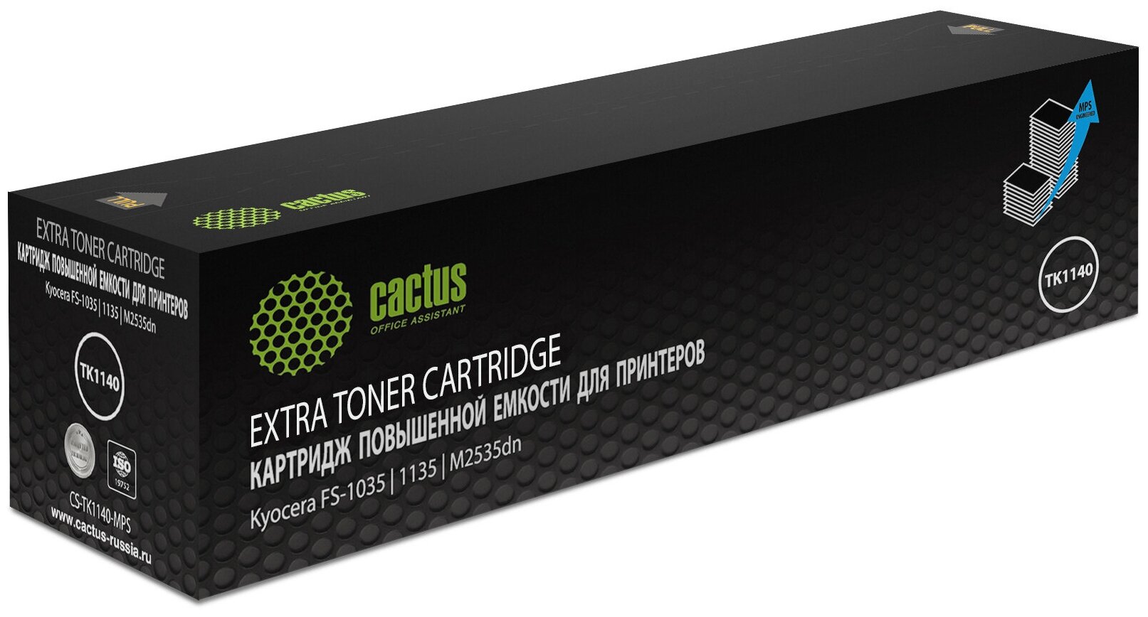 Картридж Cactus CS-TK1140-MPS TK-1140X черный, для KYOCERA FS-1035/1135/M2535dn, ресурс до 14400 страниц