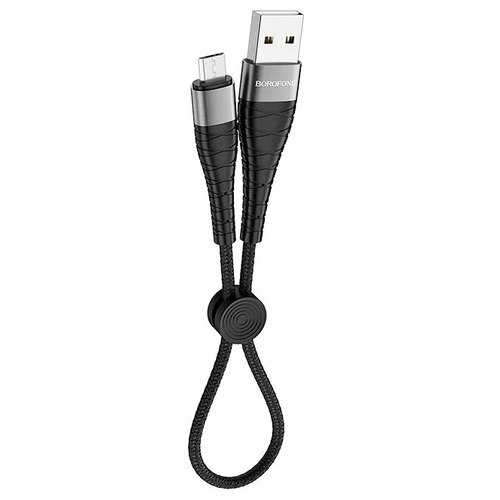 Кабель Borofone Кабель BOROFONE BX32 Munificent, USB - microUSB, 2,4A, черный, 0.25 м, 1 шт., черный кабель borofone bx32 munificent usb type c черный 1 м