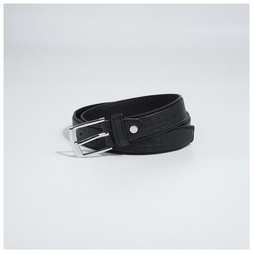 фото Ремень, ширина 2,8 см, винт, пряжка металл, цвет чёрный нет бренда