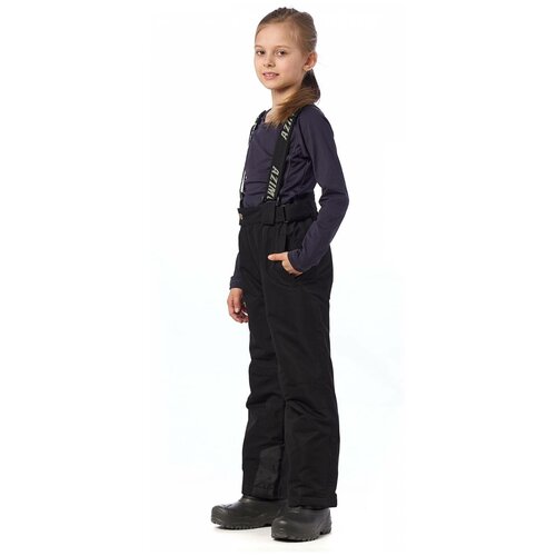 Горнолыжные брюки подростковые AZIMUTH 291 ПД размер 128, черный