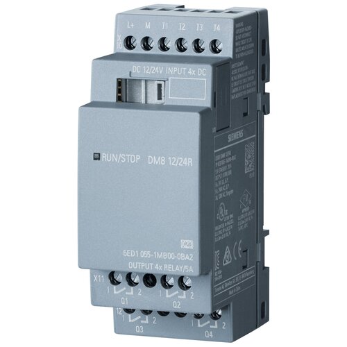 modbus rtu serial io module rs232 interface 4di 4do 4 digital outputs cdsenet ma02 axcx4040 rail installation 8 28vdc SIEMENS Модуль расширения 6ED1055-1MB00-0BA2 LOGO! DM8 12/24R 4DI/4DO