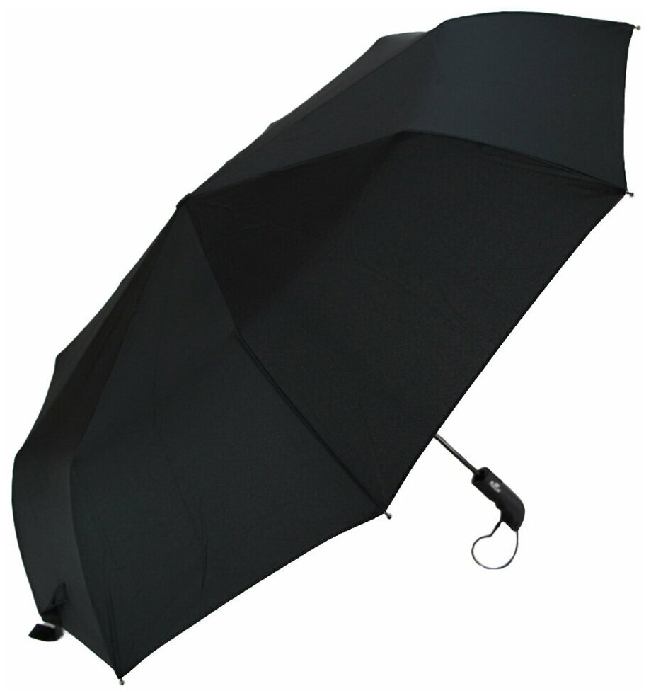 Мужской складной зонт Popular Umbrella автомат 1663/Черный