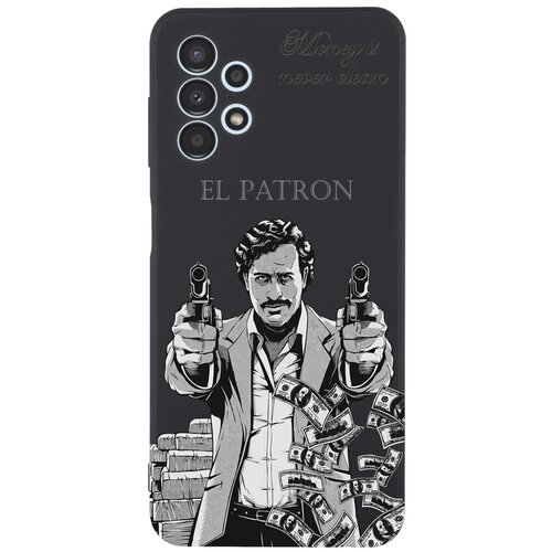 Черный силиконовый чехол MustHaveCase для Samsung Galaxy A13 4G El Patron Pablo Escobar Пабло Эскобар для Самсунг Галакси А13 4G