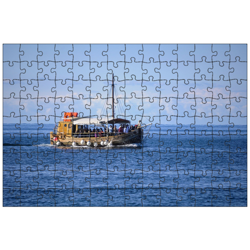 фото Магнитный пазл 27x18см."хорватия, море, лодки" на холодильник lotsprints
