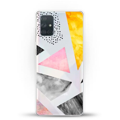 фото Силиконовый чехол мраморные треугольники на samsung galaxy a71 andy & paul