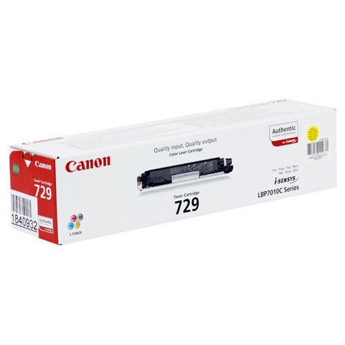 Тонер-картридж Canon Cartridge 729 (4367B002) жел. для LBP-7010C