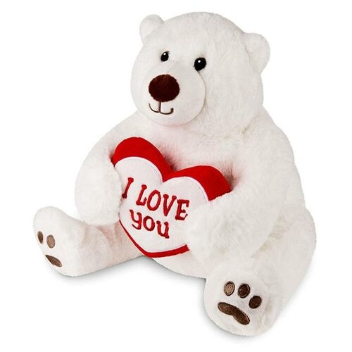 Мягкая игрушка «Медведь белый с сердцем», 23 см мягкая игрушка медведь белый с сердцем 23 см
