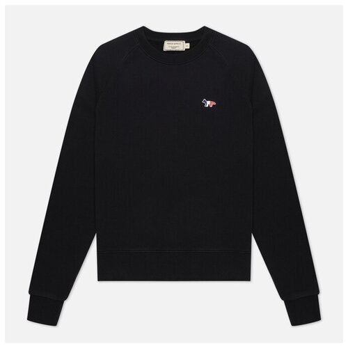 Женская толстовка Maison Kitsune Tricolor Fox Patch чёрный , Размер XS