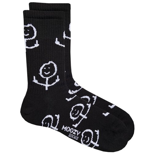 Носки MOGZY, размер 41-45, черный носки mogzy с надписью без мозгов