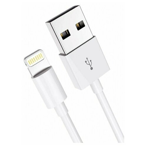 фото Зарядный кабель для зарядки мобильных устройств для устройств lightning usb 1 метр / провод для зарядки телефона, планшета, наушников с разъемом лайтинг юсб / шнур для зарядки (белый) life style