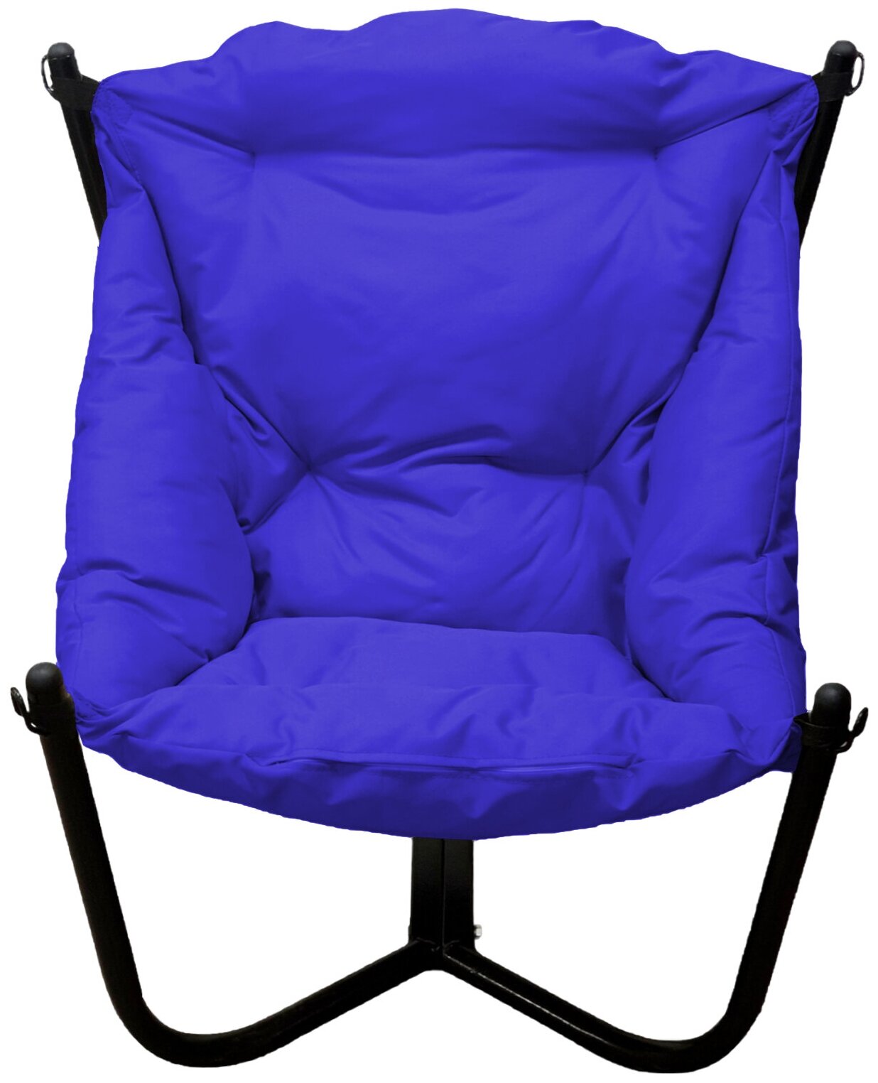 Кресло черное M-Group Чил 12360410, синяя подушка - фотография № 2