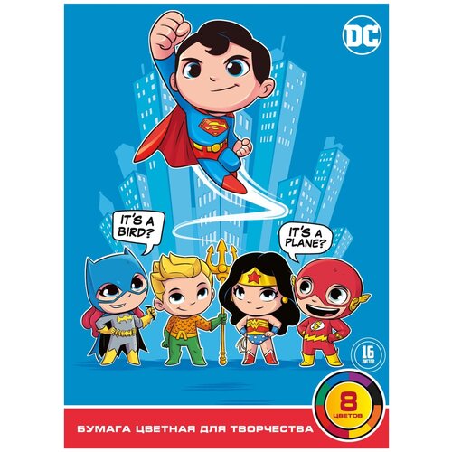 Цветная бумага Dc Comics PRIORITY A4 16 л 8 цв 16 л цветной 1053₽