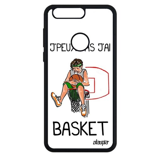 фото Модный чехол на // honor 8 // "не могу - у меня баскетбол!" комикс прикольный, utaupia, белый