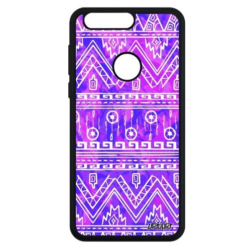 фото Дизайнерский чехол для мобильного // honor 8 // "ацтекские мотивы" дизайн фон, utaupia, фиолетовый