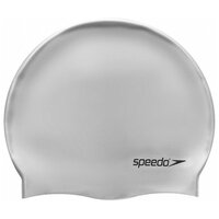 Шапочка для плавания SPEEDO Plain Flat Silicone Cap, 8-709911181, серебристый, силикон