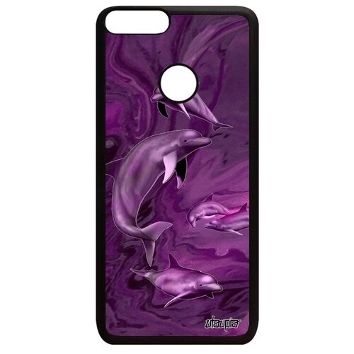 фото Красивый чехол на // huawei p smart 2018 // "дельфины" морские косатка, utaupia, розовый