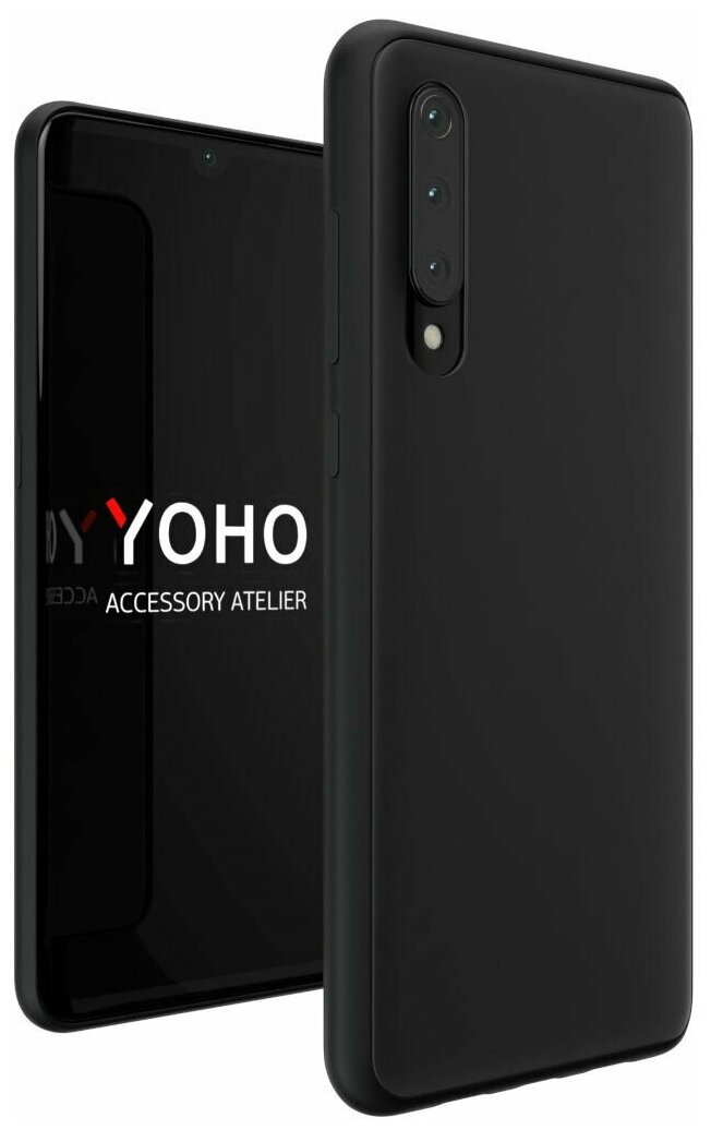 YOHO Чехол защитный - противоударный, матовый, для телефона Huawei Y6 PRO 2019. Черный - черный YCHPMHY6P9BB