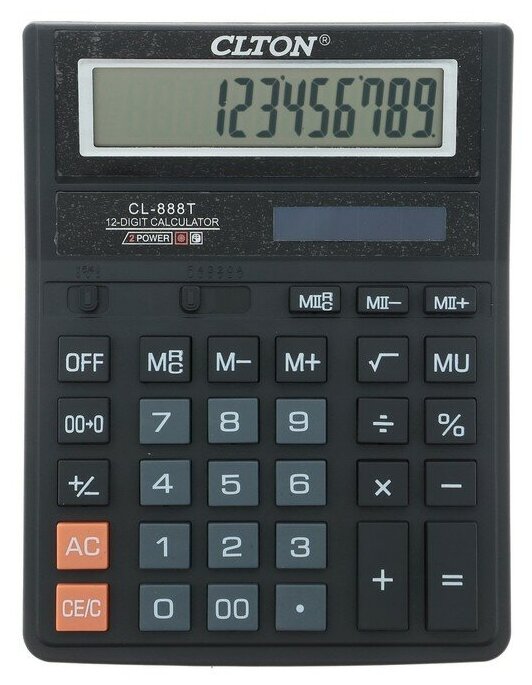 Калькулятор настольный 12-разрядный CL-888T двойное питание 556100